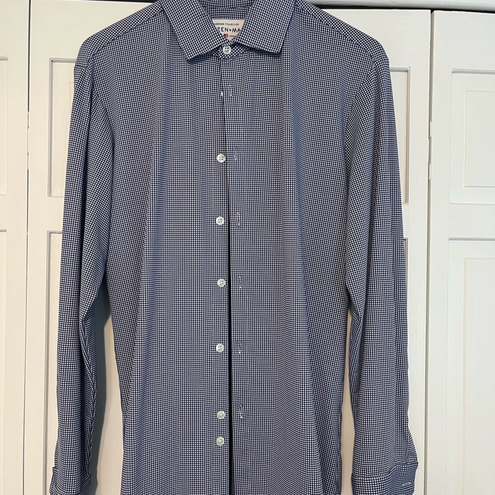 Mizzen+Main spinnaker performance dress shirt - trim fit - Navy Check